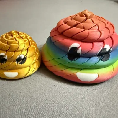 Mô hình trang trí Poop Emoji (Slime/Twisty Grid) sáng tạo