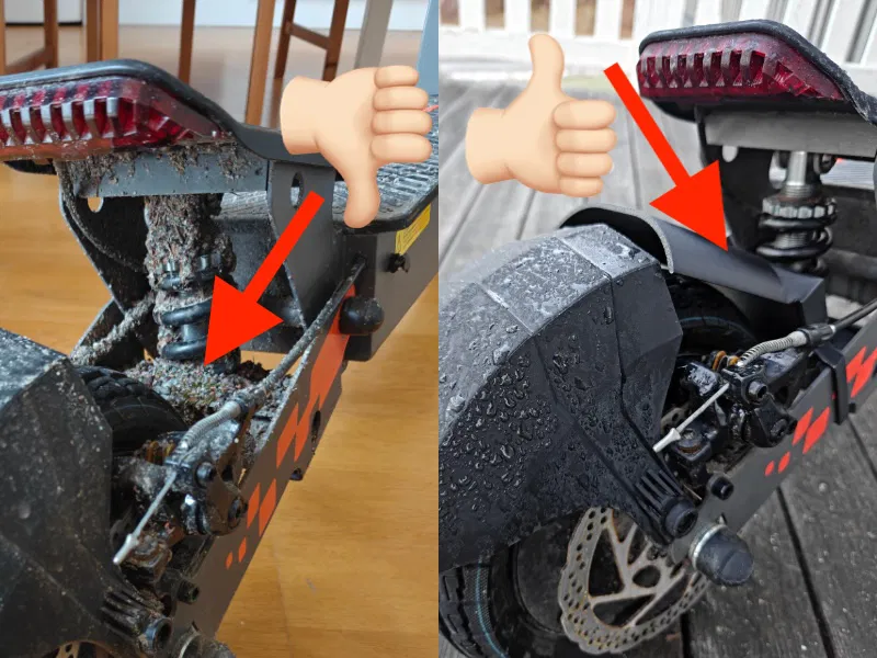 Miếng nối chắn bùn sau cho xe điện Kukirin G2 (dạng kẹp) - Image 1