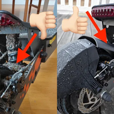 Miếng nối chắn bùn sau cho xe điện Kukirin G2 (dạng kẹp)