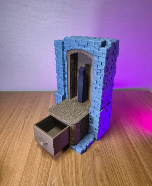 Kệ Đựng Đồ Cá Nhân Phong Cách Trung Cổ Kèm Khay Và Ngăn Kéo - Image 1