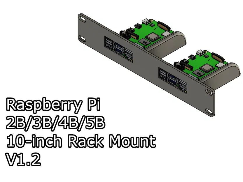 Giá đỡ Raspberry Pi 2B/3B/4B/5B cho Rack 10-inch - Image 1