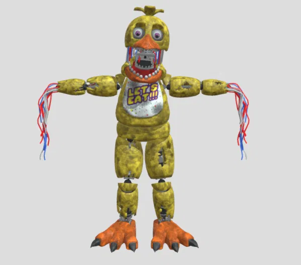 Mô hình 3D Withered Chica đầy ám ảnh cho fan FNAF - Image 1