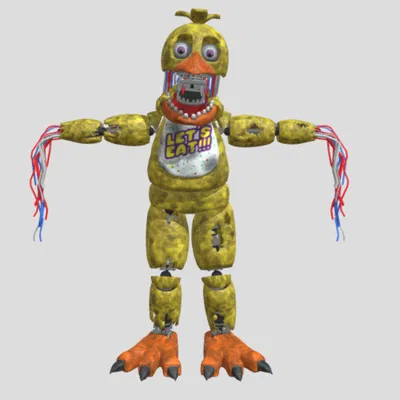 Mô hình 3D Withered Chica đầy ám ảnh cho fan FNAF