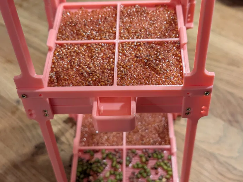 Bộ khớp nối tăng cứng giúp xếp chồng khay trồng rau mầm 3D - Image 1