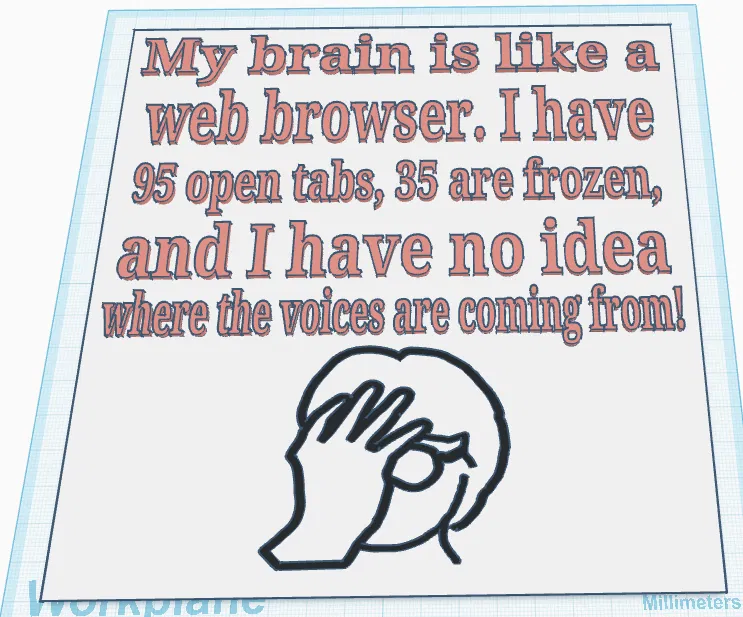 Bảng hiệu trang trí 3D hài hước về áp lực công việc - Image 1