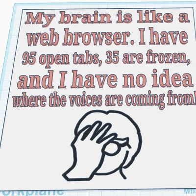 Bảng hiệu trang trí 3D hài hước về áp lực công việc