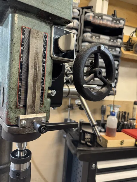 Tay quay cho trục 8mm kèm vít định vị và tay cầm - Image 2