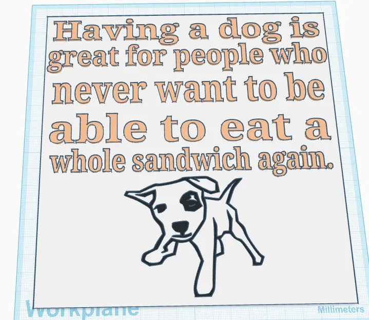 Mẫu in 3D biển báo hài hước về cún cưng cực đáng yêu - Image 1