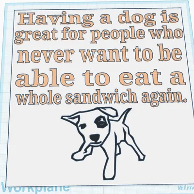 Mẫu in 3D biển báo hài hước về cún cưng cực đáng yêu