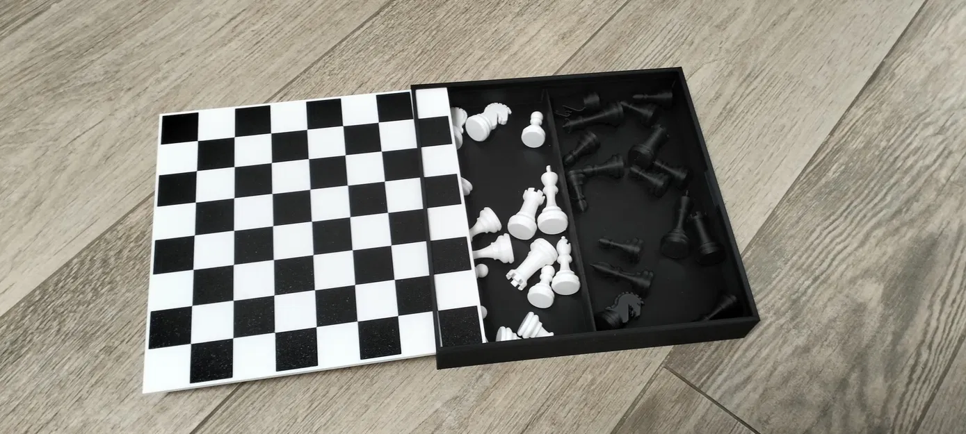 Bộ cờ vua in 3D thông minh kèm khay đựng tiện lợi - Image 3