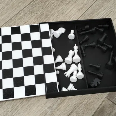 Bộ cờ vua in 3D thông minh kèm khay đựng tiện lợi
