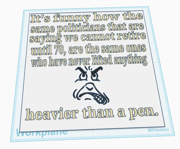 Mô hình in 3D Bảng hiệu châm biếm Politicians Sign cực độc đáo - Image 1