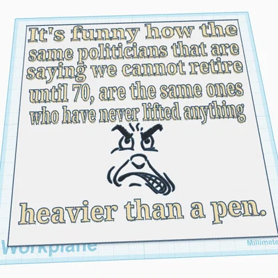 Mô hình in 3D Bảng hiệu châm biếm Politicians Sign cực độc đáo