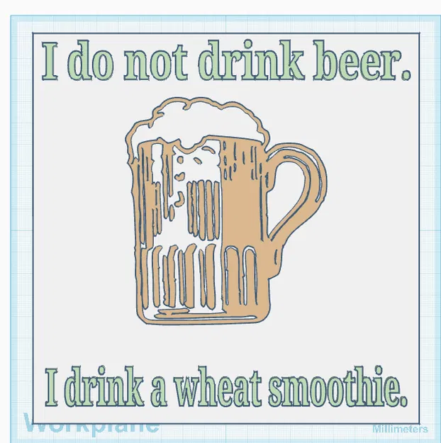 Biển báo trang trí Wheat Smoothie độc lạ in 3D - Image 1