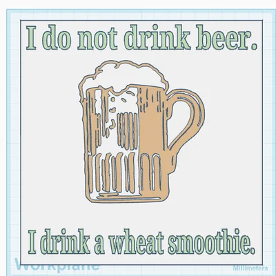 Biển báo trang trí Wheat Smoothie độc lạ in 3D