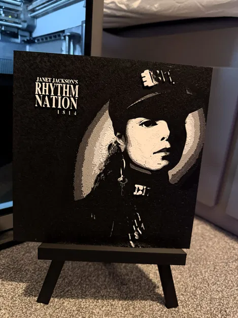 Janet Jackson - Tranh In 3D Bìa Album Rhythm Nation 1814 - Image 1