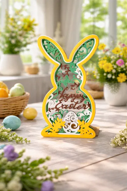 Mô hình trang trí nhà cửa hình chú thỏ Phục sinh - Image 1
