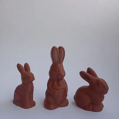 Mô hình chú thỏ socola trang trí lễ Phục Sinh 3D