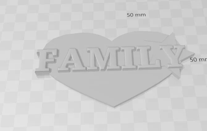 Mô hình trang trí chữ FAMILY hình trái tim độc đáo cho gia đình - Image 1