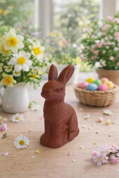 Mẫu in 3D Chú Thỏ Socola (Chocolate Easter Bunny) trang trí Phục Sinh - Image 1