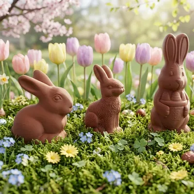 Mẫu in 3D Chú Thỏ Socola (Chocolate Easter Bunny) trang trí Phục Sinh