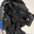 Giá treo tai nghe hình đầu sói (Wolfbust) - Phụ kiện decor độc đáo - Thumbnail 1