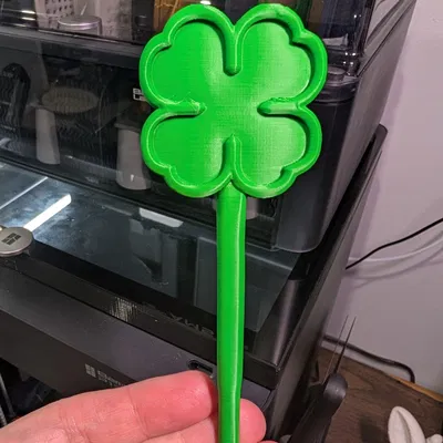 Kẹp tóc cỏ bốn lá in 3D - Phụ kiện may mắn xinh xắn