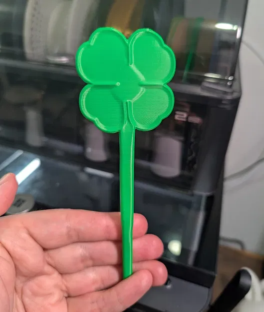 Kẹp tóc cỏ bốn lá in 3D - Phụ kiện may mắn xinh xắn - Image 3