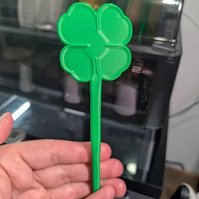 Kẹp tóc cỏ bốn lá in 3D - Phụ kiện may mắn xinh xắn