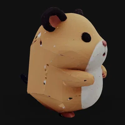 Mô hình chú chuột Hamster dễ thương (Cute Hamster Model) in 3D