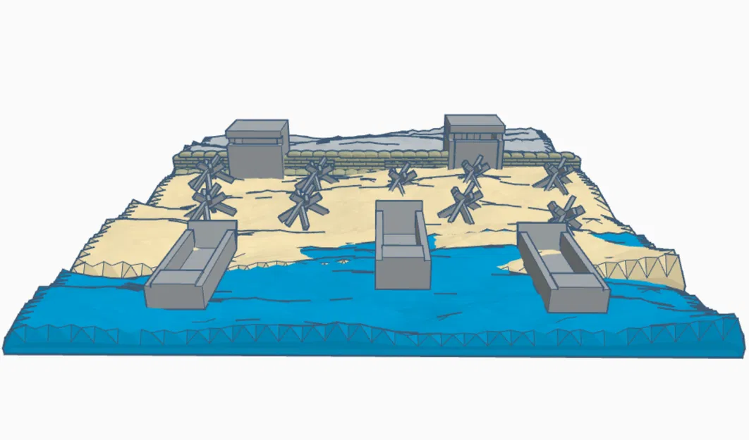 Mô hình sa bàn chiến trường D-day (WW2) in 3D chi tiết - Image 1