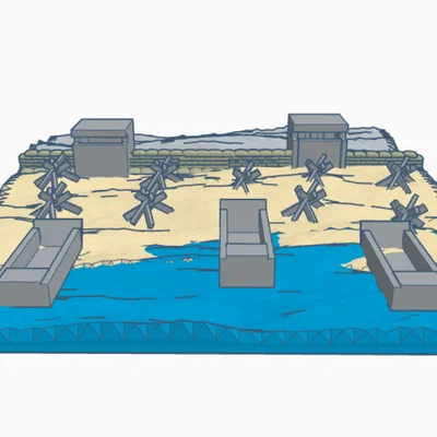 Mô hình sa bàn chiến trường D-day (WW2) in 3D chi tiết