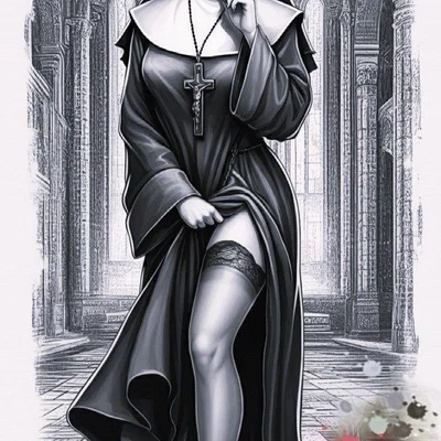 Mô hình 3D Veiled Temptation: Tượng nữ tu bí ẩn đầy cuốn hút