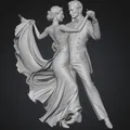 Mô hình 3D cặp đôi khiêu vũ Elegance Waltz đầy nghệ thuật - Thumbnail 1