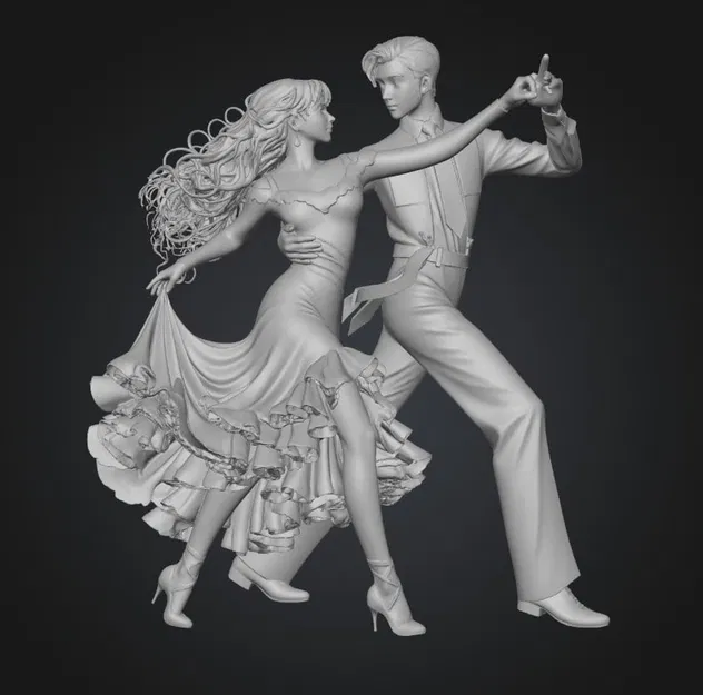 Mô hình 3D cặp đôi nhảy Tango - Elegance Tango - Image 1