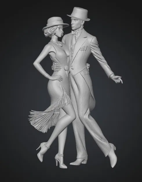 Mô hình 3D Cặp đôi khiêu vũ Midnight in the Grand Ballroom - Image 1