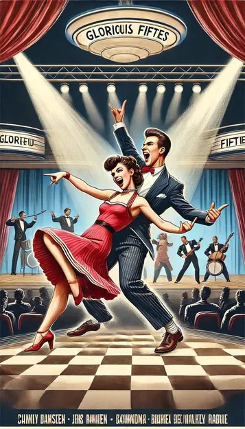 Mô hình 3D cặp đôi nhảy Swing Glorious Fifties phong cách cổ điển - Image 2