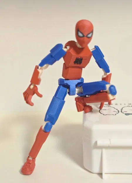Mô hình in 3D Spider-Man khớp nối linh hoạt (Proto 9 Dummy 13 Remix) - Image 1