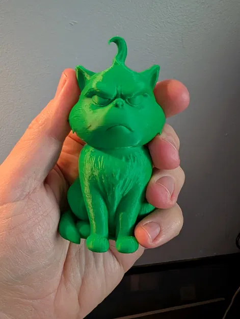 Mô hình 3D mèo Grinch khó tính độc đáo (Grumpy Grinch Cat) - Image 3