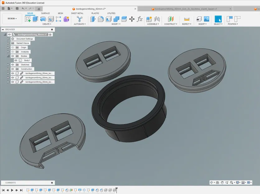 Chặn dây bàn làm việc cho lỗ 60mm - Image 3