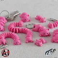 Flexi Piggy Snek - Chú Heo Khớp Nối Dạng Rắn - Thumbnail 1