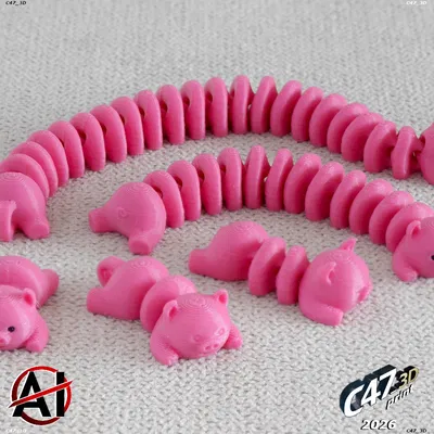 Flexi Piggy Snek - Chú Heo Khớp Nối Dạng Rắn