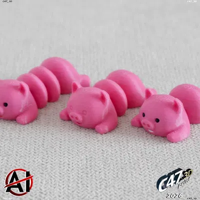 Flexi Piggy Snek - Chú Heo Khớp Nối Dạng Rắn