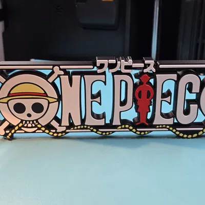 Mô hình Fanart Logo One Piece - Mũ Rơm Monkey D. Luffy