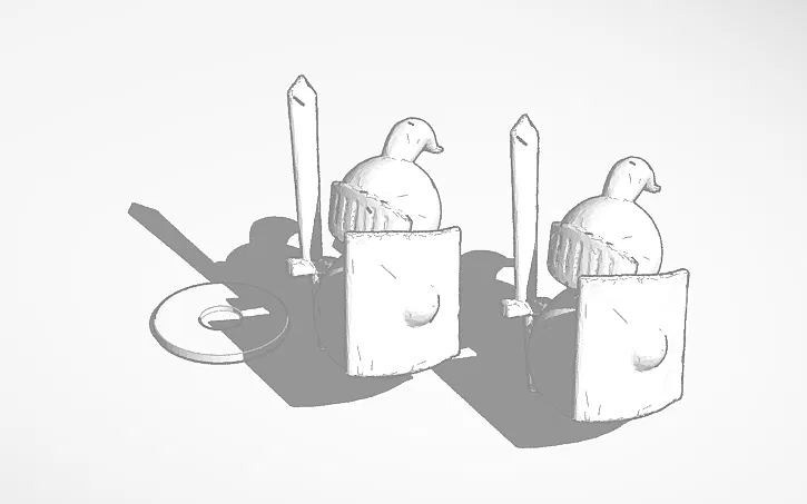 Bộ Đôi Hiệp Sĩ Tí Hon - Mô Hình Low-Poly - Image 1