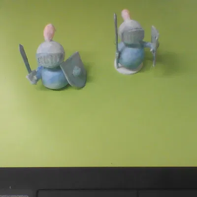 Bộ Đôi Hiệp Sĩ Tí Hon - Mô Hình Low-Poly