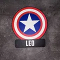 Đèn ngủ và hộp đèn trang trí Captain America - Thumbnail 1