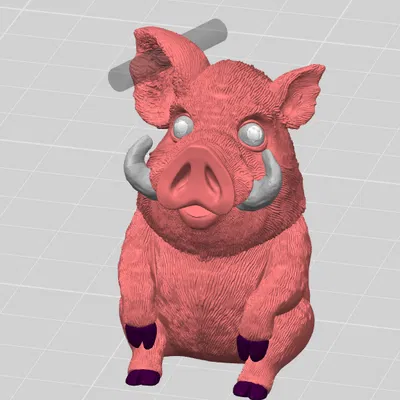 Móc khóa heo rừng (Warthog keychain) - Mẫu in 3D dễ thương cho mọi nhà