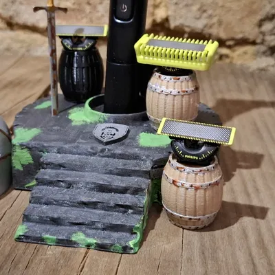 Henry's Shave: Giá đỡ Medieval cho Philips OneBlade (Dự án Cha và Con)