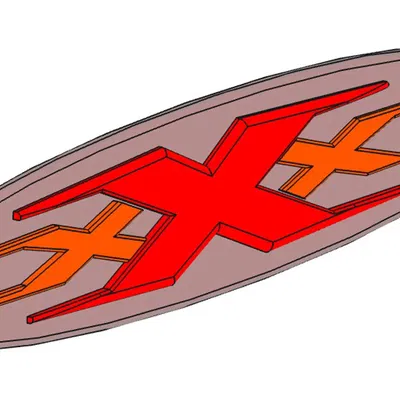 Mô hình logo xXx Vin Diesel đẹp mắt cho máy in 3D